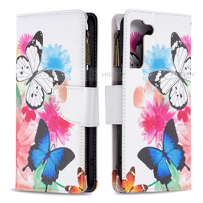 Funda de Cuero Cartera con Soporte Patron de Moda Carcasa B04F para Samsung Galaxy S21 5G