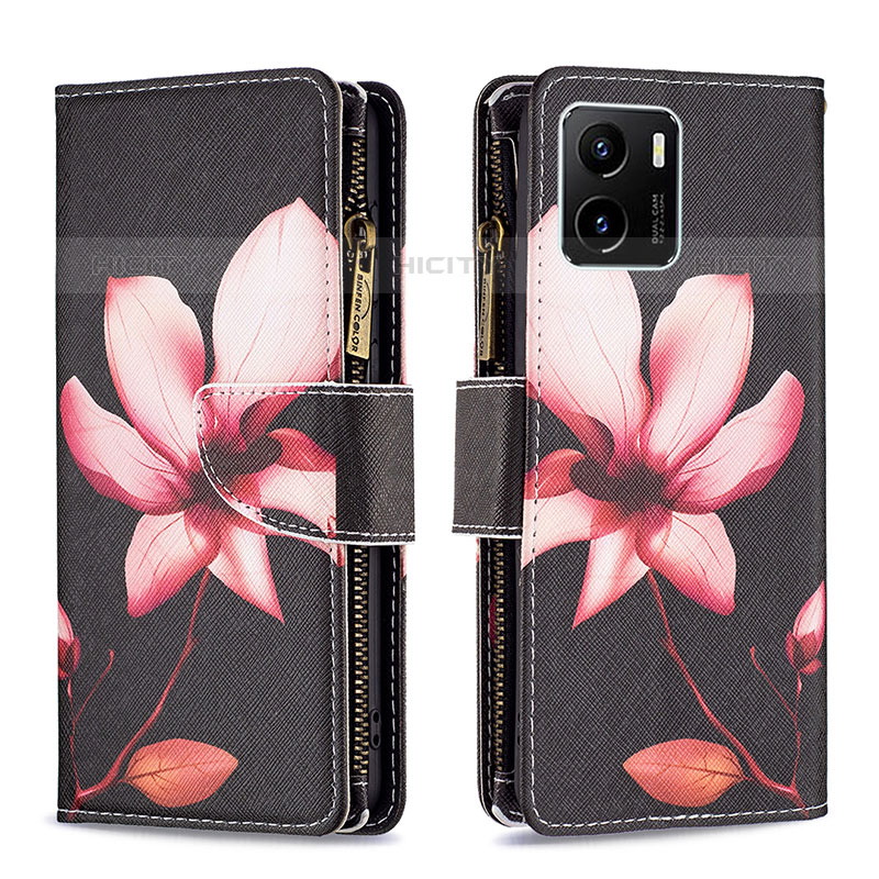 Funda de Cuero Cartera con Soporte Patron de Moda Carcasa B04F para Vivo iQOO U5x