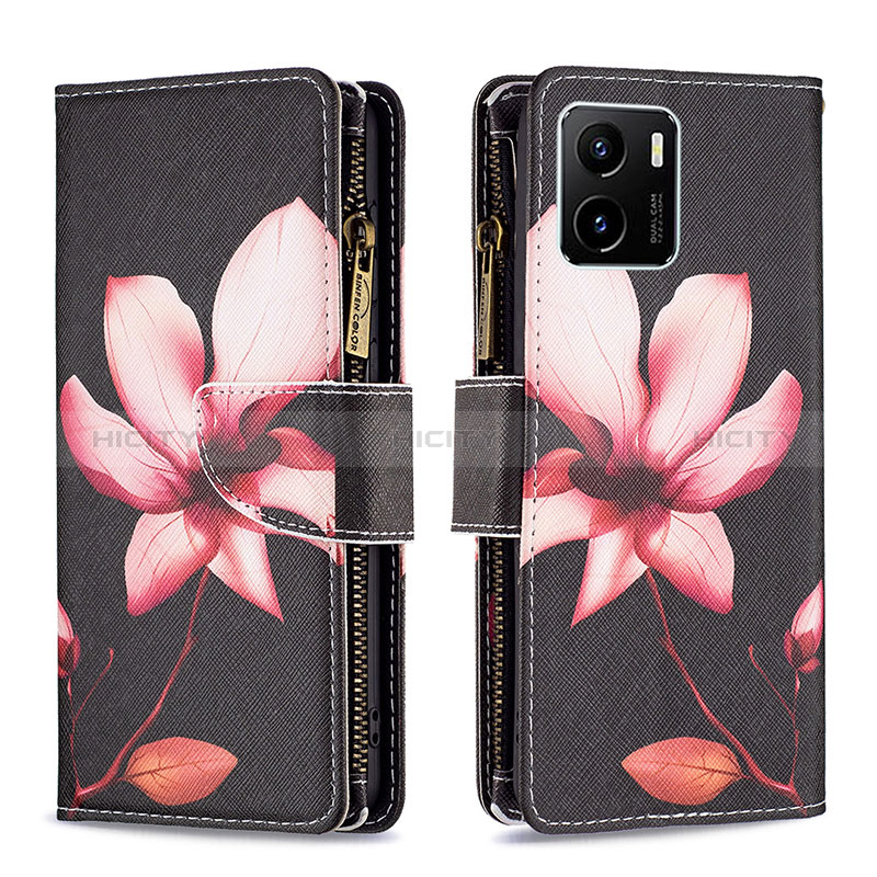 Funda de Cuero Cartera con Soporte Patron de Moda Carcasa B04F para Vivo Y01