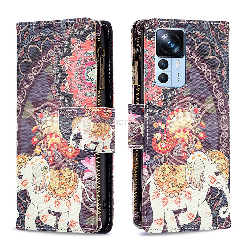 Funda de Cuero Cartera con Soporte Patron de Moda Carcasa B04F para Xiaomi Mi 12T Pro 5G