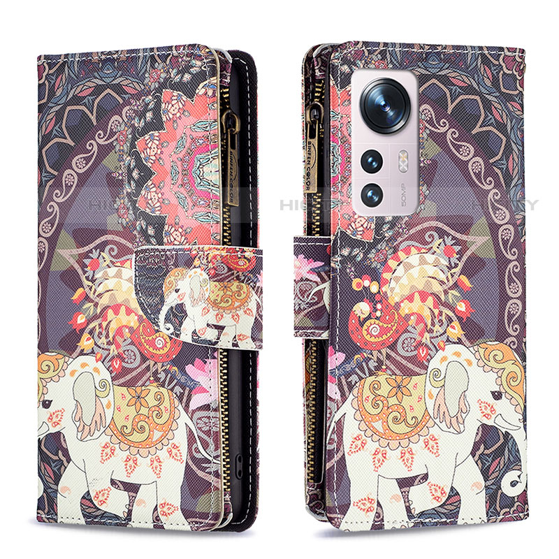 Funda de Cuero Cartera con Soporte Patron de Moda Carcasa B04F para Xiaomi Mi 12X 5G Multicolor