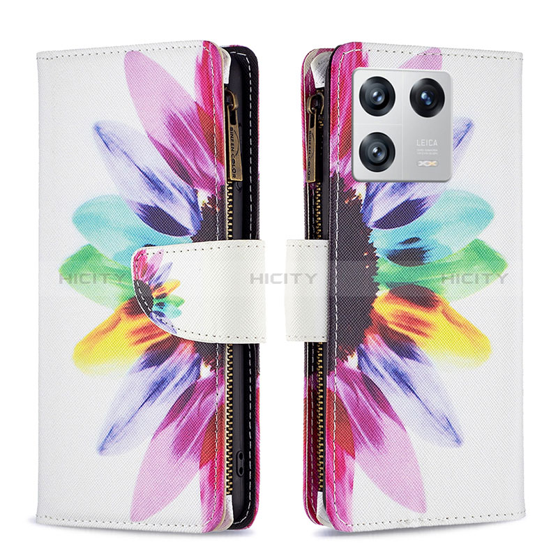 Funda de Cuero Cartera con Soporte Patron de Moda Carcasa B04F para Xiaomi Mi 13 Pro 5G Multicolor