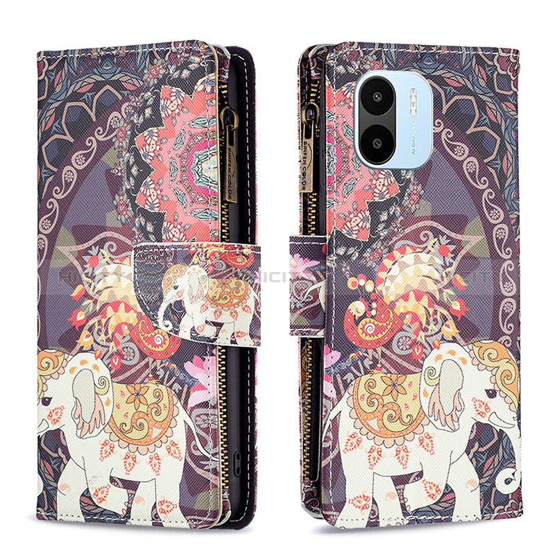 Funda de Cuero Cartera con Soporte Patron de Moda Carcasa B04F para Xiaomi Poco C50