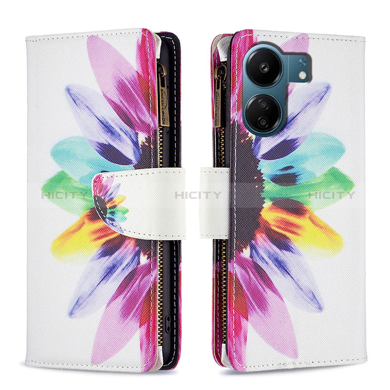 Funda de Cuero Cartera con Soporte Patron de Moda Carcasa B04F para Xiaomi Poco C65 Multicolor