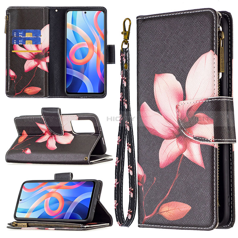 Funda de Cuero Cartera con Soporte Patron de Moda Carcasa B04F para Xiaomi Poco M4 Pro 5G