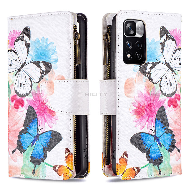 Funda de Cuero Cartera con Soporte Patron de Moda Carcasa B04F para Xiaomi Poco X4 NFC