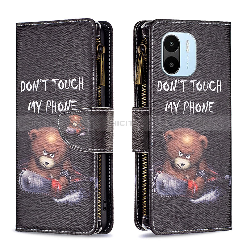 Funda de Cuero Cartera con Soporte Patron de Moda Carcasa B04F para Xiaomi Redmi A2