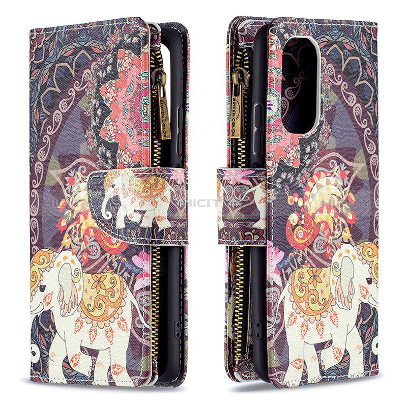 Funda de Cuero Cartera con Soporte Patron de Moda Carcasa B04F para Xiaomi Redmi K40 Pro 5G