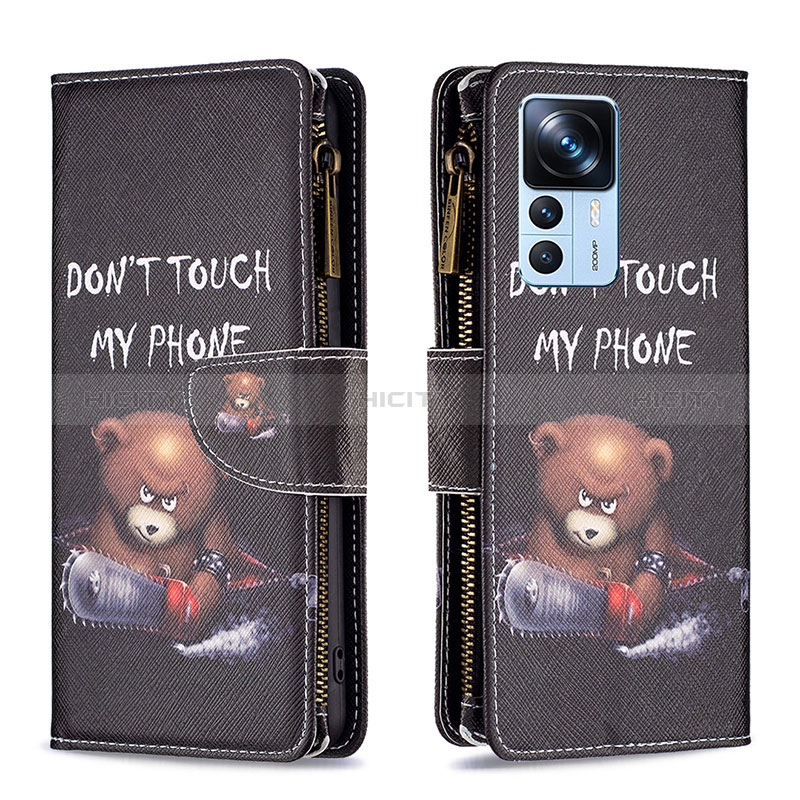 Funda de Cuero Cartera con Soporte Patron de Moda Carcasa B04F para Xiaomi Redmi K50 Ultra 5G