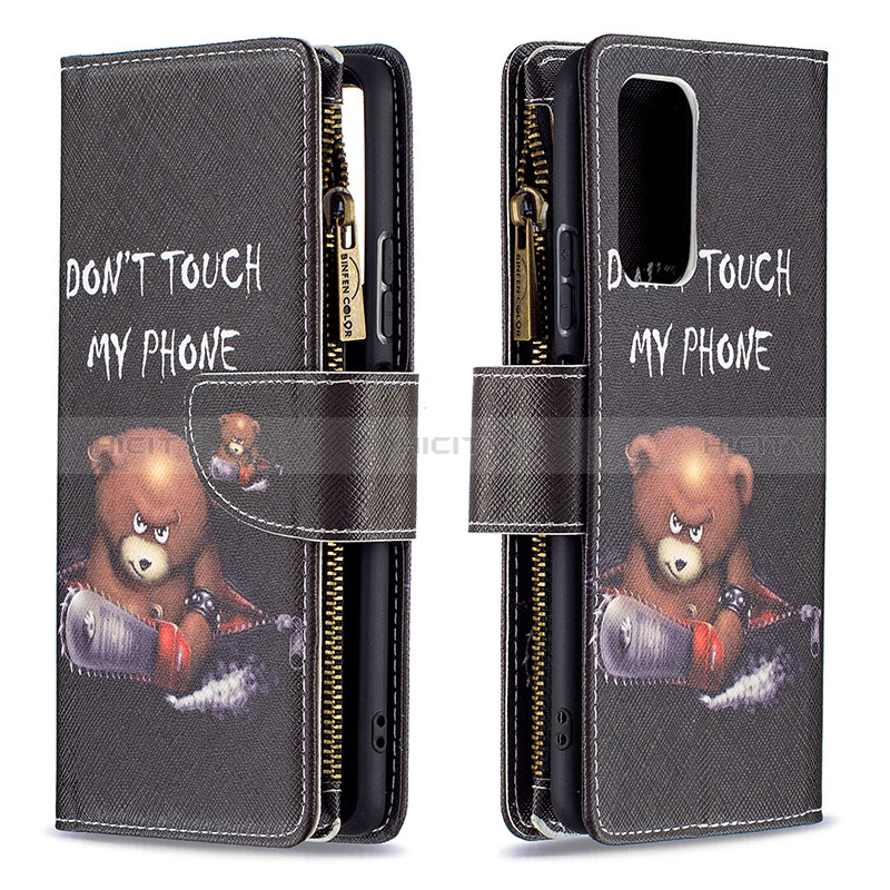 Funda de Cuero Cartera con Soporte Patron de Moda Carcasa B04F para Xiaomi Redmi Note 10 Pro Max