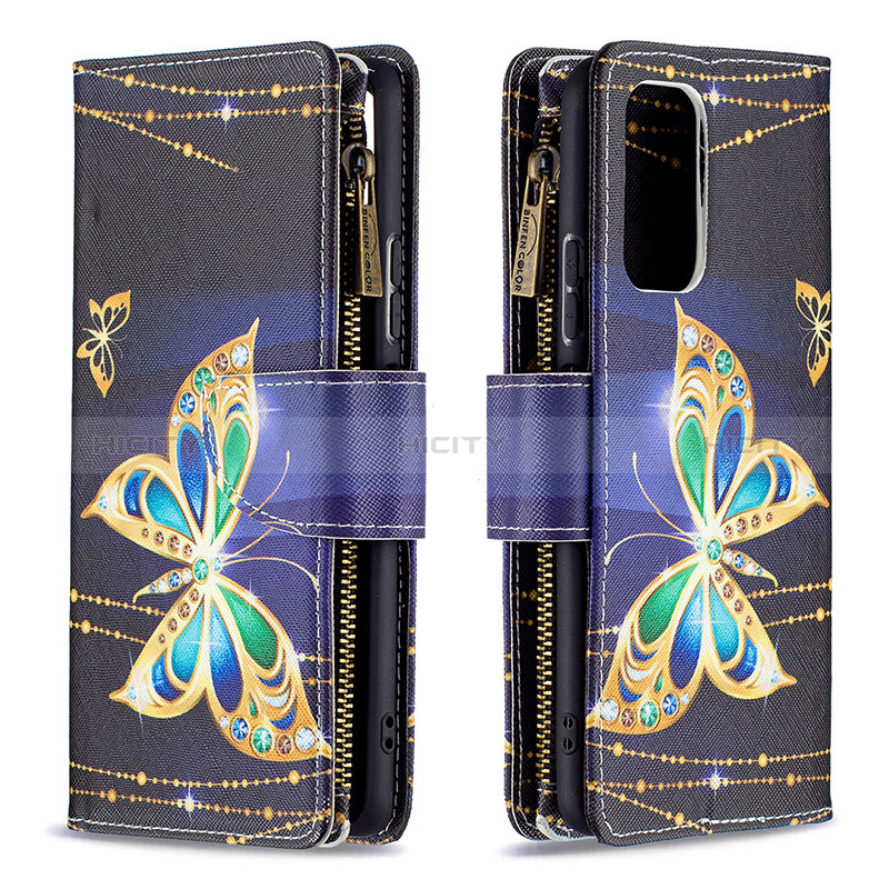 Funda de Cuero Cartera con Soporte Patron de Moda Carcasa B04F para Xiaomi Redmi Note 10 Pro Max