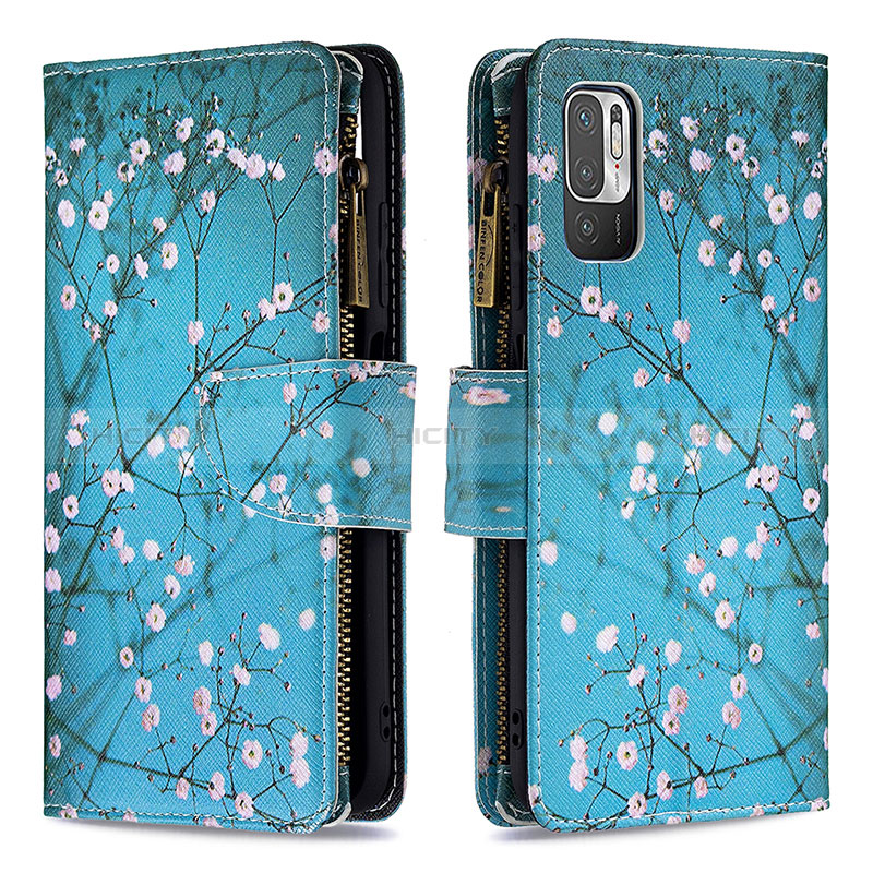 Funda de Cuero Cartera con Soporte Patron de Moda Carcasa B04F para Xiaomi Redmi Note 10T 5G