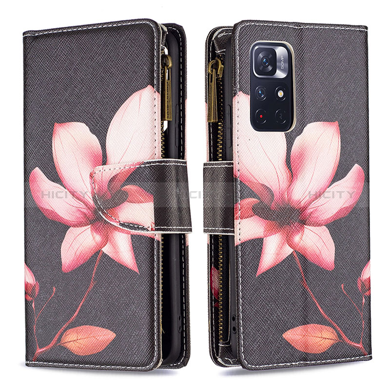 Funda de Cuero Cartera con Soporte Patron de Moda Carcasa B04F para Xiaomi Redmi Note 11 5G