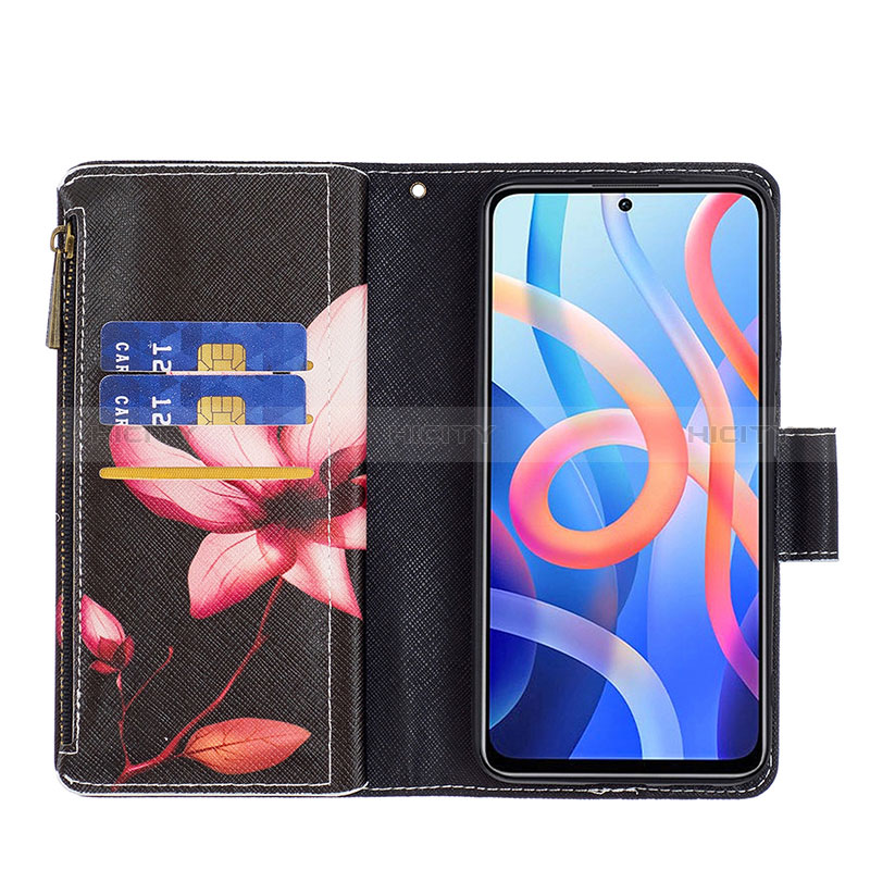 Funda de Cuero Cartera con Soporte Patron de Moda Carcasa B04F para Xiaomi Redmi Note 11 5G