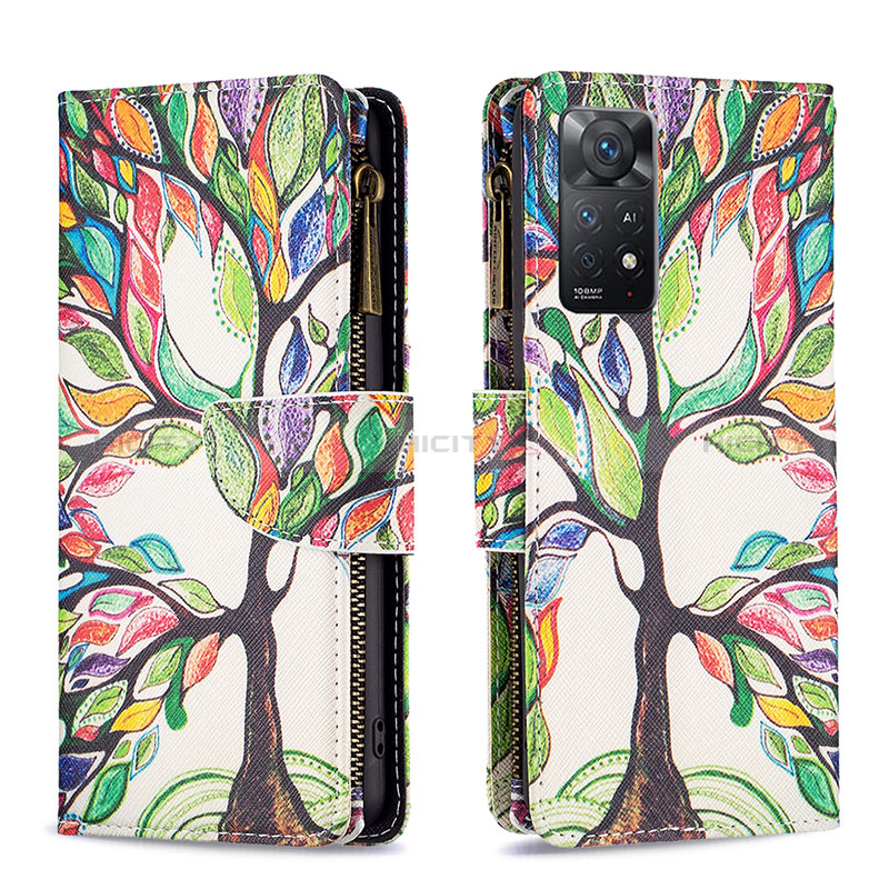 Funda de Cuero Cartera con Soporte Patron de Moda Carcasa B04F para Xiaomi Redmi Note 11 Pro 5G