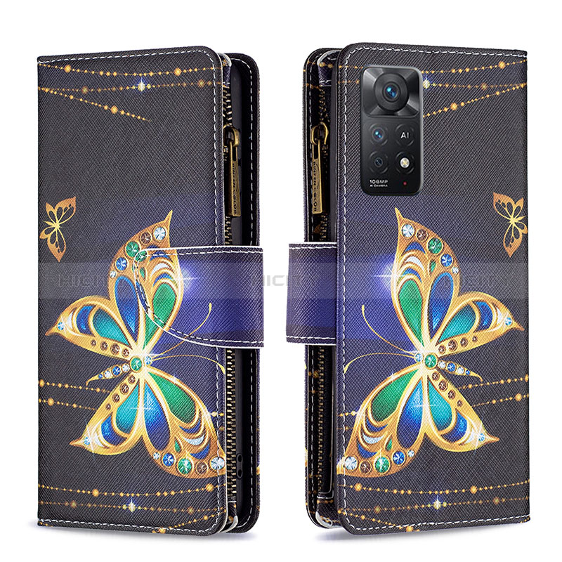 Funda de Cuero Cartera con Soporte Patron de Moda Carcasa B04F para Xiaomi Redmi Note 11 Pro 5G