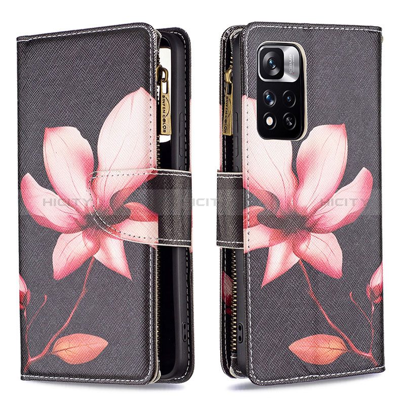 Funda de Cuero Cartera con Soporte Patron de Moda Carcasa B04F para Xiaomi Redmi Note 11 Pro+ Plus 5G