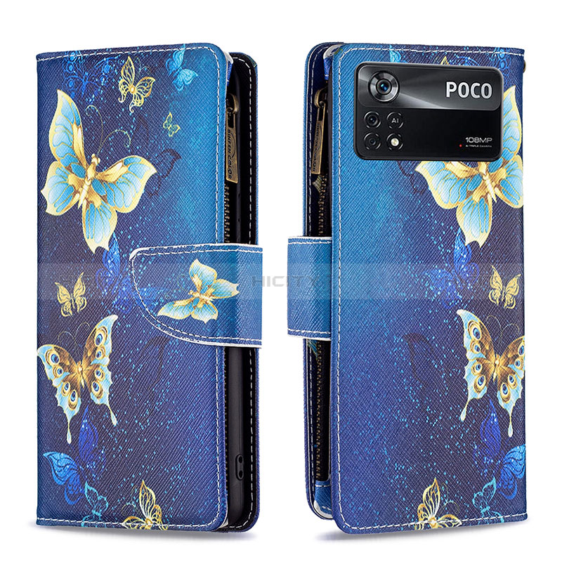 Funda de Cuero Cartera con Soporte Patron de Moda Carcasa B04F para Xiaomi Redmi Note 11E Pro 5G