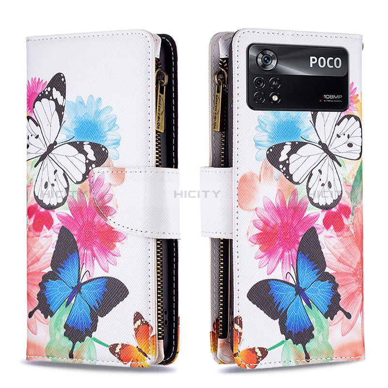 Funda de Cuero Cartera con Soporte Patron de Moda Carcasa B04F para Xiaomi Redmi Note 11E Pro 5G