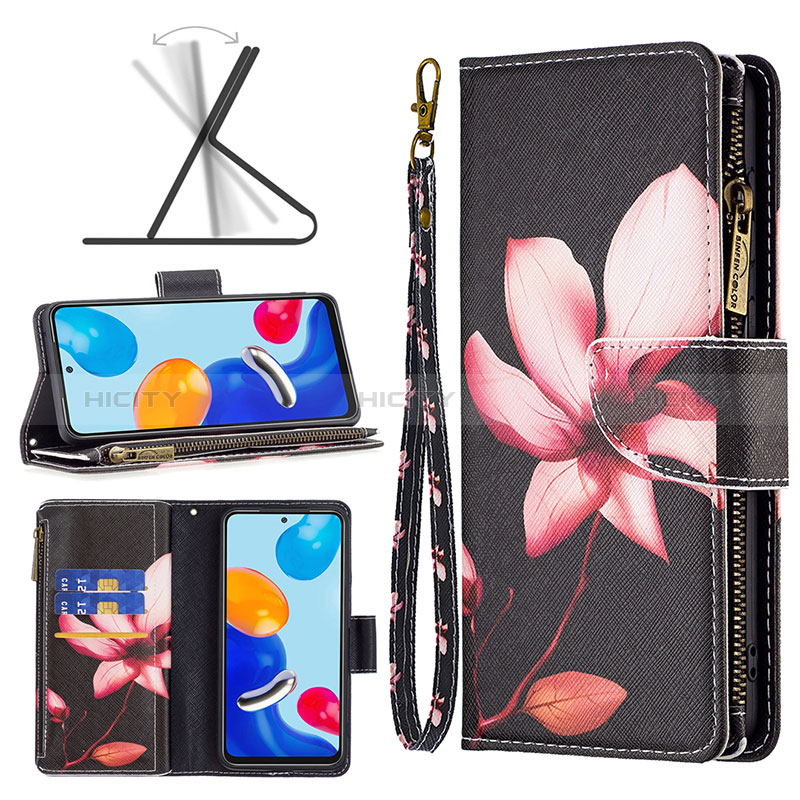 Funda de Cuero Cartera con Soporte Patron de Moda Carcasa B04F para Xiaomi Redmi Note 11S 4G