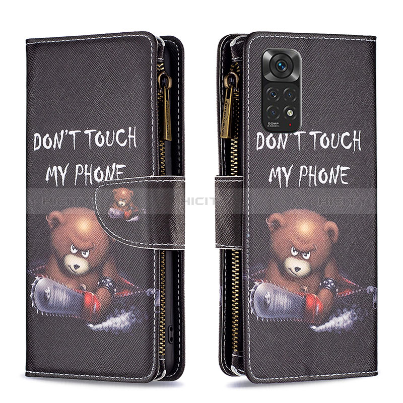 Funda de Cuero Cartera con Soporte Patron de Moda Carcasa B04F para Xiaomi Redmi Note 11S 4G