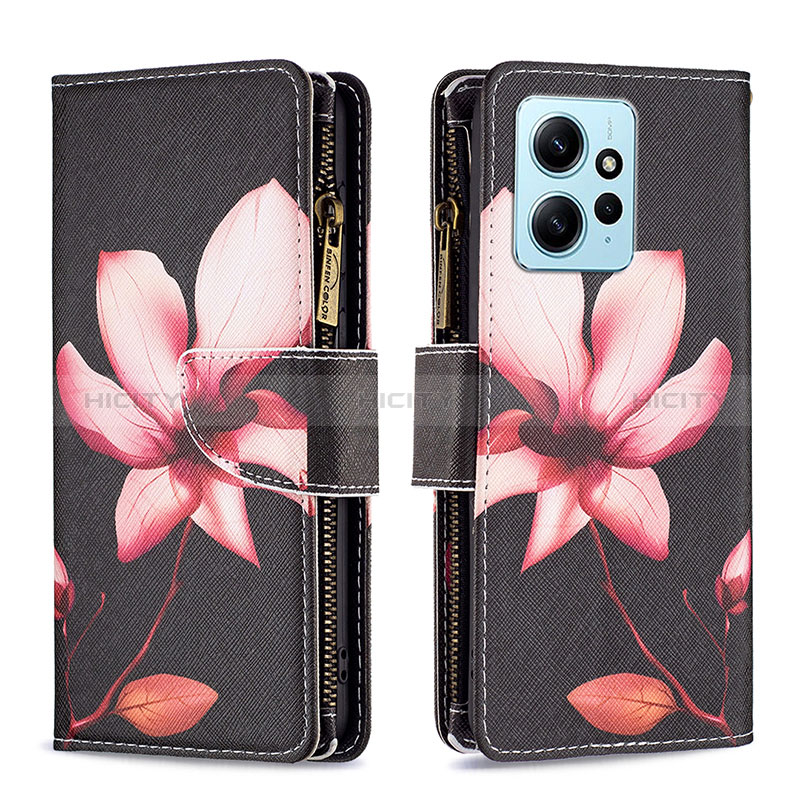 Funda de Cuero Cartera con Soporte Patron de Moda Carcasa B04F para Xiaomi Redmi Note 12 4G