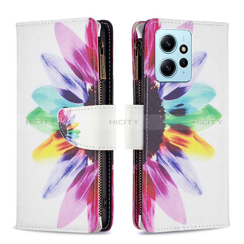 Funda de Cuero Cartera con Soporte Patron de Moda Carcasa B04F para Xiaomi Redmi Note 12 4G Multicolor