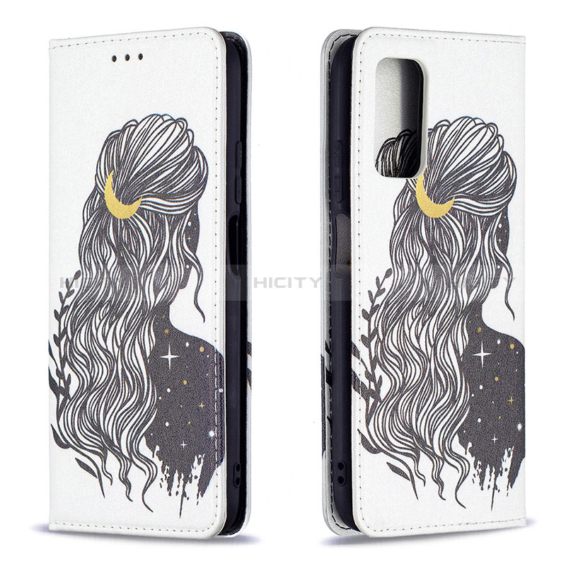 Funda de Cuero Cartera con Soporte Patron de Moda Carcasa B05F para Xiaomi Poco M3