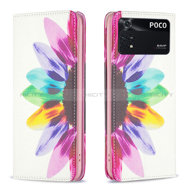 Funda de Cuero Cartera con Soporte Patron de Moda Carcasa B05F para Xiaomi Poco M4 Pro 4G