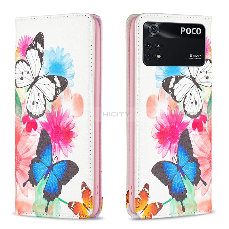 Funda de Cuero Cartera con Soporte Patron de Moda Carcasa B05F para Xiaomi Poco M4 Pro 4G