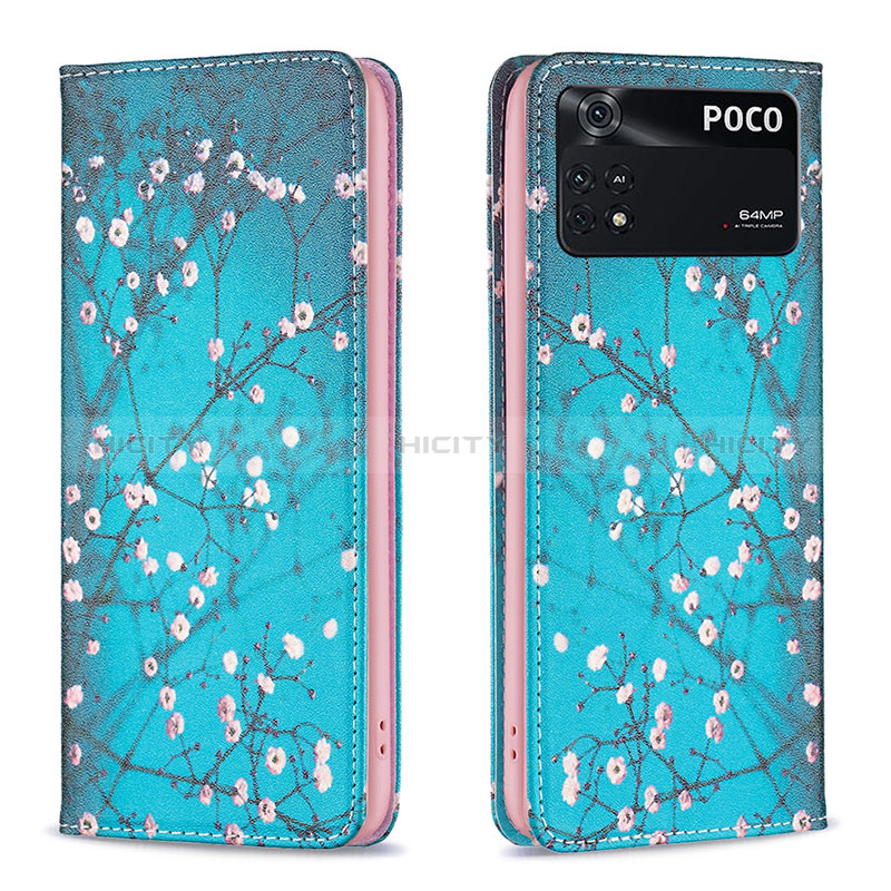 Funda de Cuero Cartera con Soporte Patron de Moda Carcasa B05F para Xiaomi Poco M4 Pro 4G