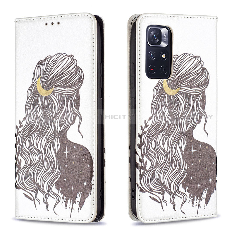 Funda de Cuero Cartera con Soporte Patron de Moda Carcasa B05F para Xiaomi Poco M4 Pro 5G