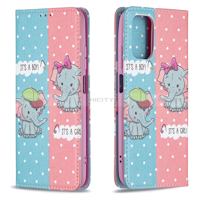 Funda de Cuero Cartera con Soporte Patron de Moda Carcasa B05F para Xiaomi Redmi Note 10 4G