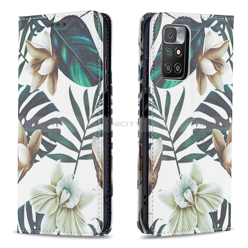 Funda de Cuero Cartera con Soporte Patron de Moda Carcasa B05F para Xiaomi Redmi Note 11 4G (2021) Verde