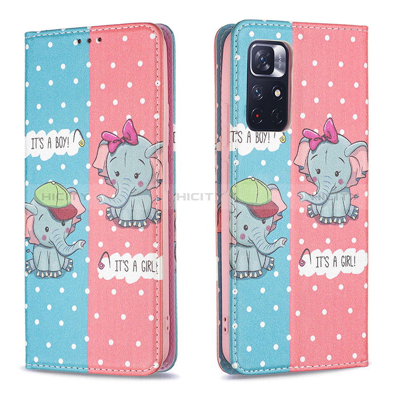 Funda de Cuero Cartera con Soporte Patron de Moda Carcasa B05F para Xiaomi Redmi Note 11 5G