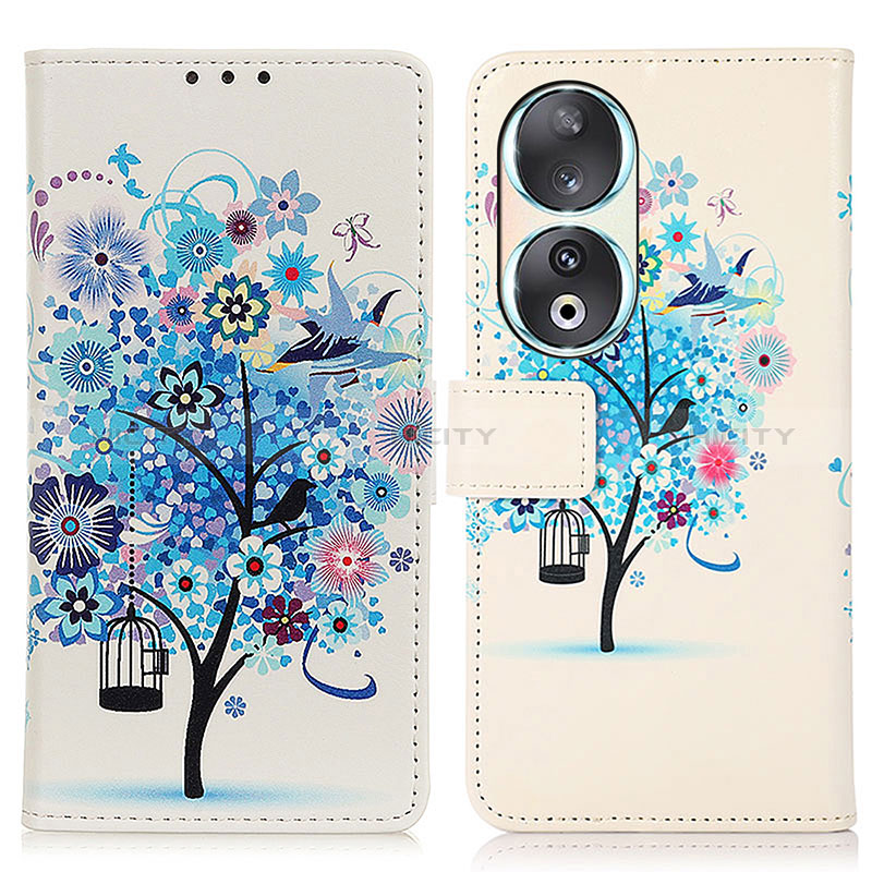 Funda de Cuero Cartera con Soporte Patron de Moda Carcasa D02Y para Huawei Honor 90 5G