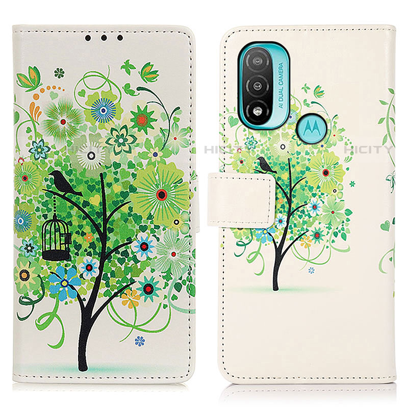 Funda de Cuero Cartera con Soporte Patron de Moda Carcasa D02Y para Motorola Moto E20