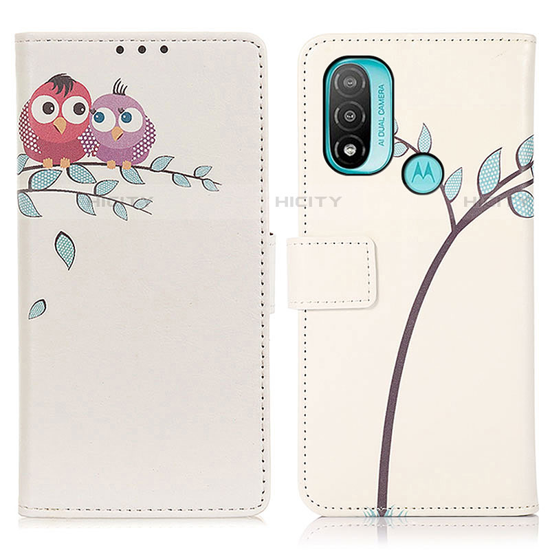 Funda de Cuero Cartera con Soporte Patron de Moda Carcasa D02Y para Motorola Moto E40