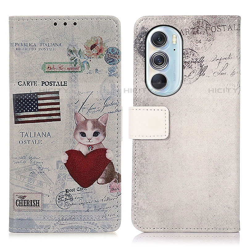 Funda de Cuero Cartera con Soporte Patron de Moda Carcasa D02Y para Motorola Moto Edge X30 5G