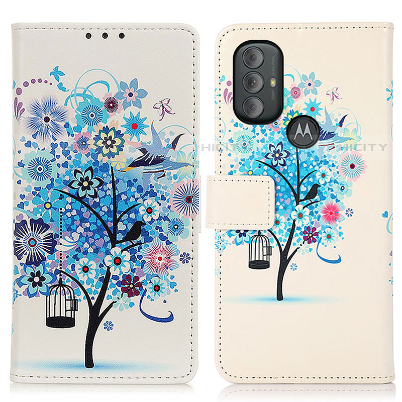 Funda de Cuero Cartera con Soporte Patron de Moda Carcasa D02Y para Motorola Moto G Power (2022)