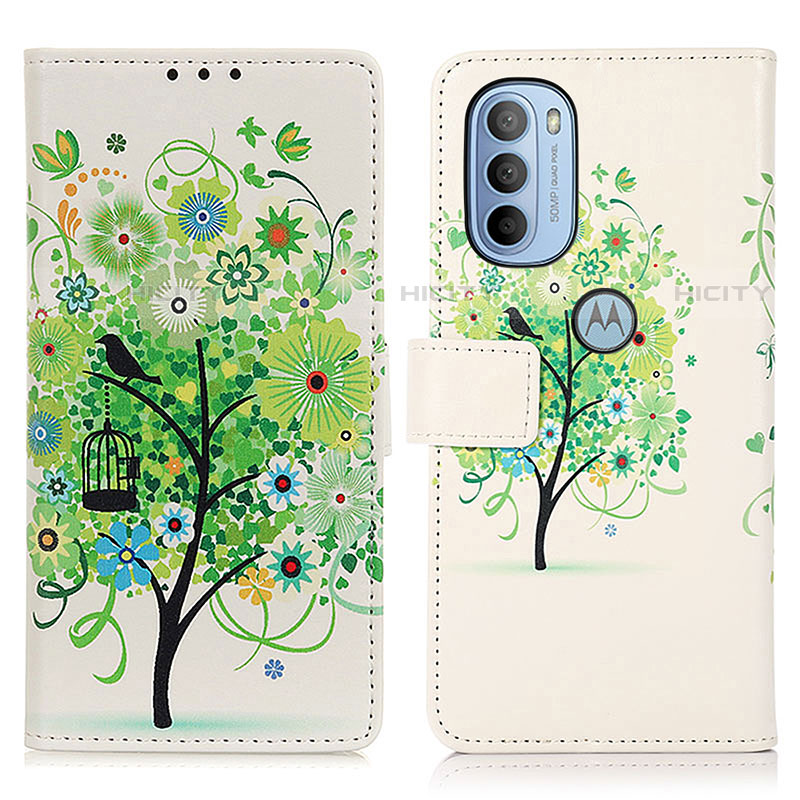 Funda de Cuero Cartera con Soporte Patron de Moda Carcasa D02Y para Motorola Moto G31