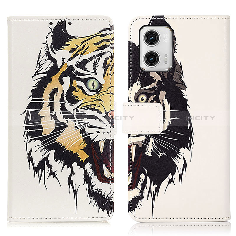 Funda de Cuero Cartera con Soporte Patron de Moda Carcasa D02Y para Motorola Moto G73 5G