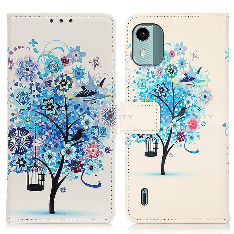 Funda de Cuero Cartera con Soporte Patron de Moda Carcasa D02Y para Nokia C12 Pro