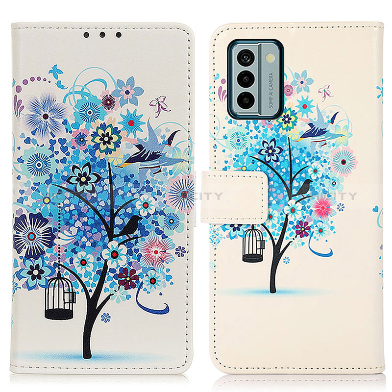 Funda de Cuero Cartera con Soporte Patron de Moda Carcasa D02Y para Nokia G22 Azul