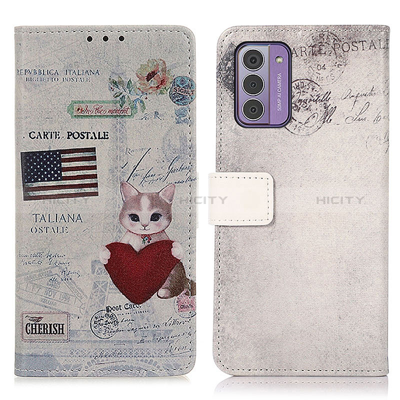 Funda de Cuero Cartera con Soporte Patron de Moda Carcasa D02Y para Nokia G42 5G Gris