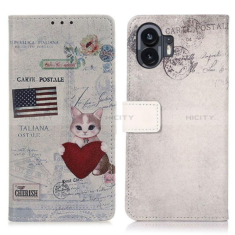 Funda de Cuero Cartera con Soporte Patron de Moda Carcasa D02Y para Nothing Phone 2 Multicolor