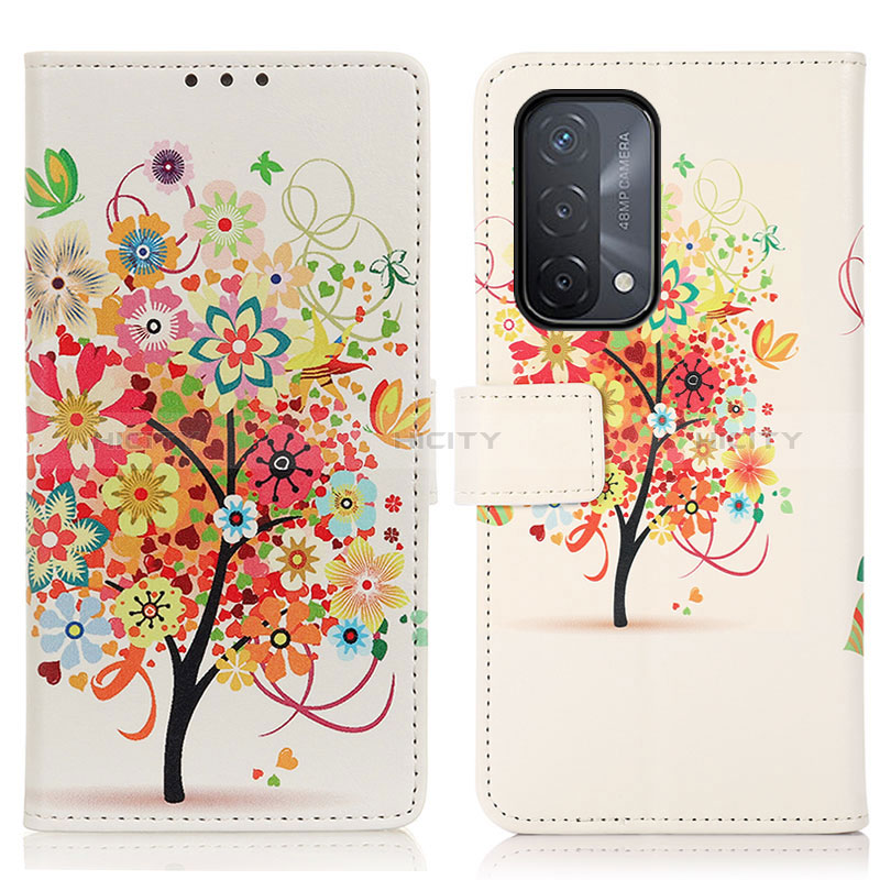 Funda de Cuero Cartera con Soporte Patron de Moda Carcasa D02Y para Oppo A54 5G