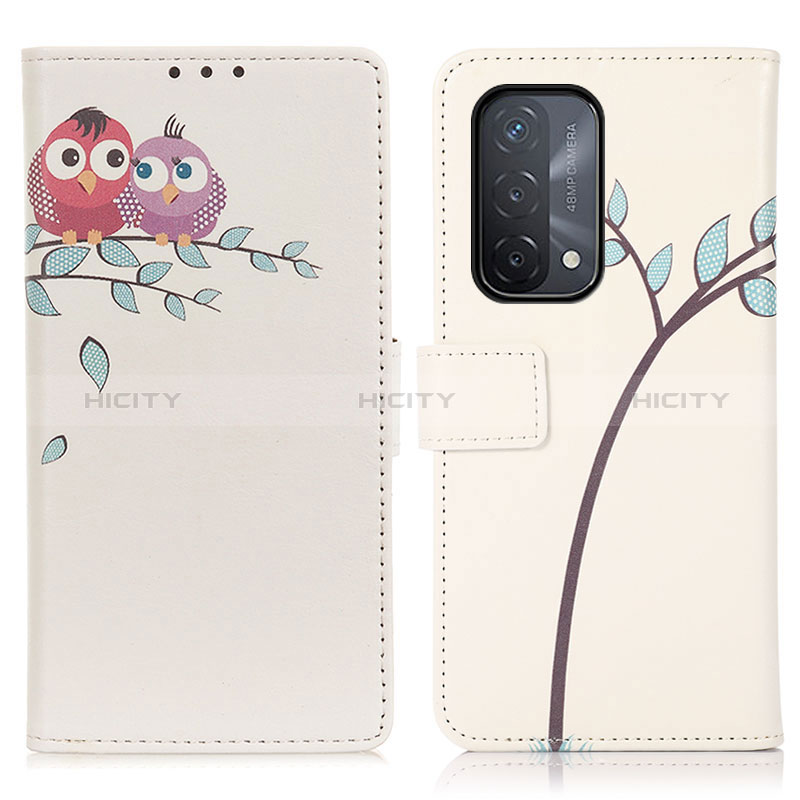 Funda de Cuero Cartera con Soporte Patron de Moda Carcasa D02Y para Oppo A74 5G