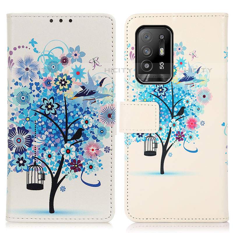 Funda de Cuero Cartera con Soporte Patron de Moda Carcasa D02Y para Oppo A95 5G