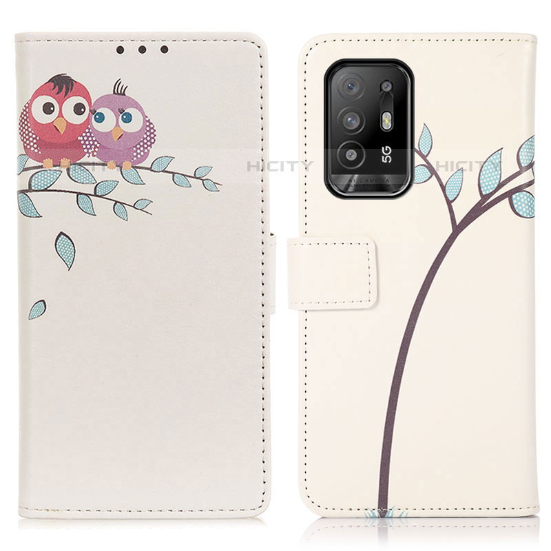 Funda de Cuero Cartera con Soporte Patron de Moda Carcasa D02Y para Oppo A95 5G